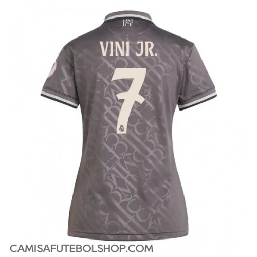 Camisa de time de futebol Real Madrid Vinicius Junior #7 Replicas 3º Equipamento Feminina 2024-25 Manga Curta